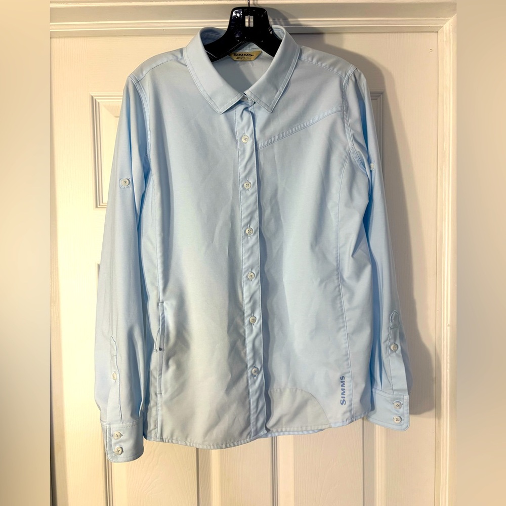 Simms Light Blue Button Down Shirt - image 1